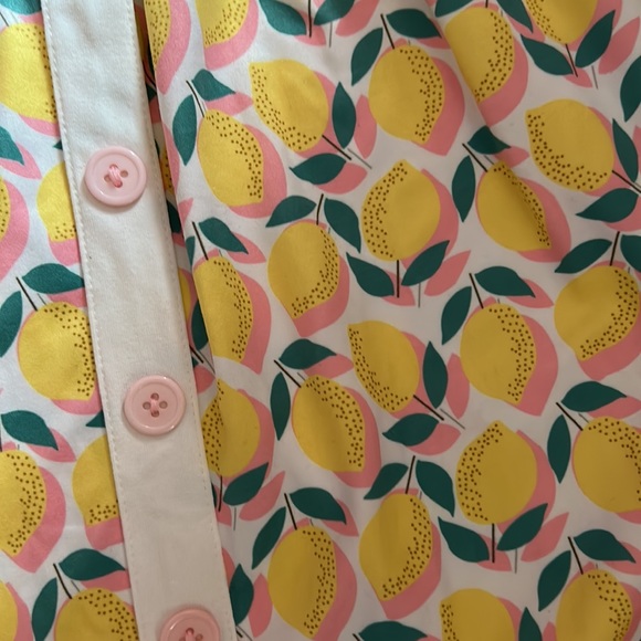 Girls 7-8 Mini Boho pink with lemons tunic set - Picture 4 of 8